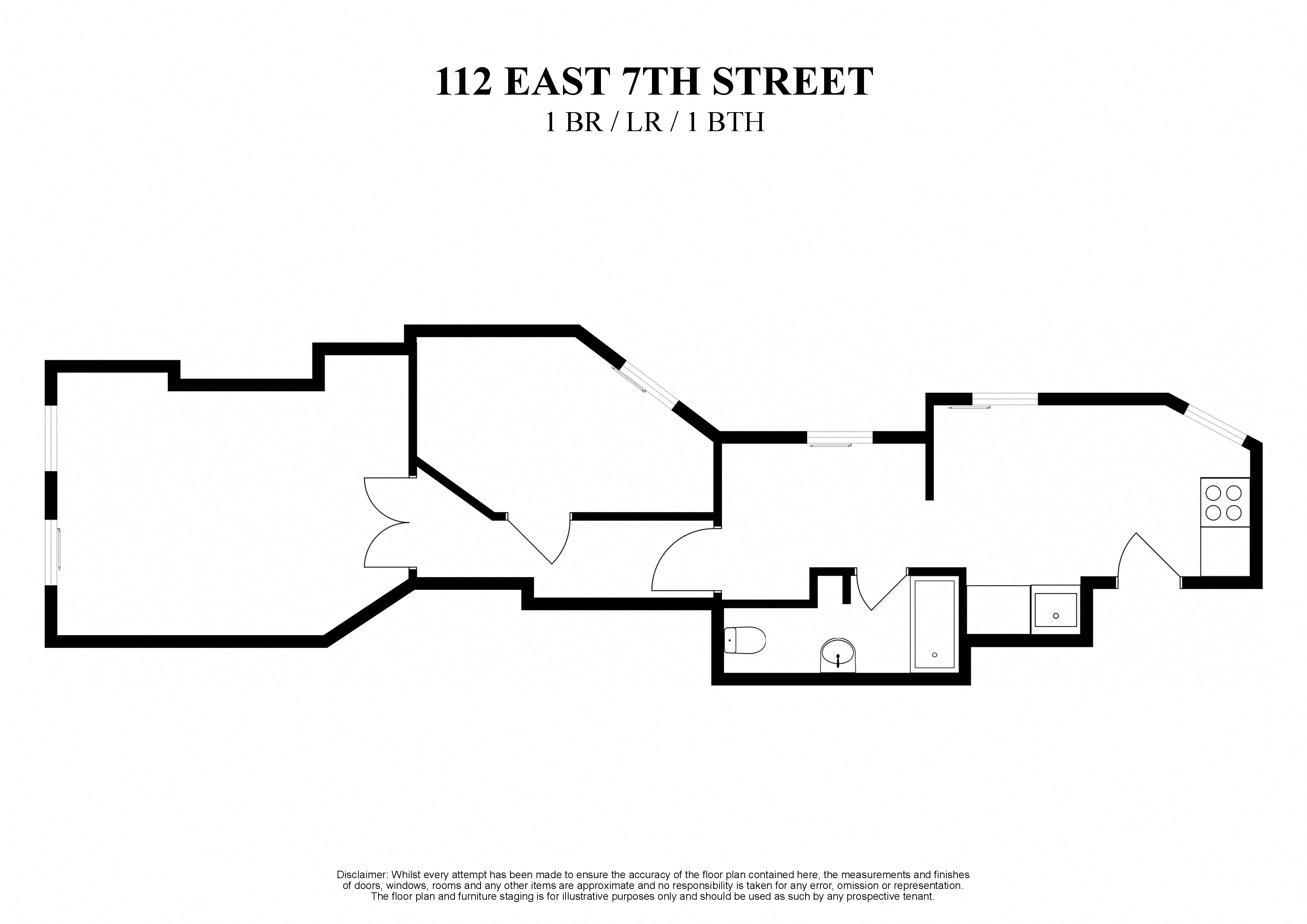 112 East 7th Street - 1 BR - LR - 1 BTH 1123